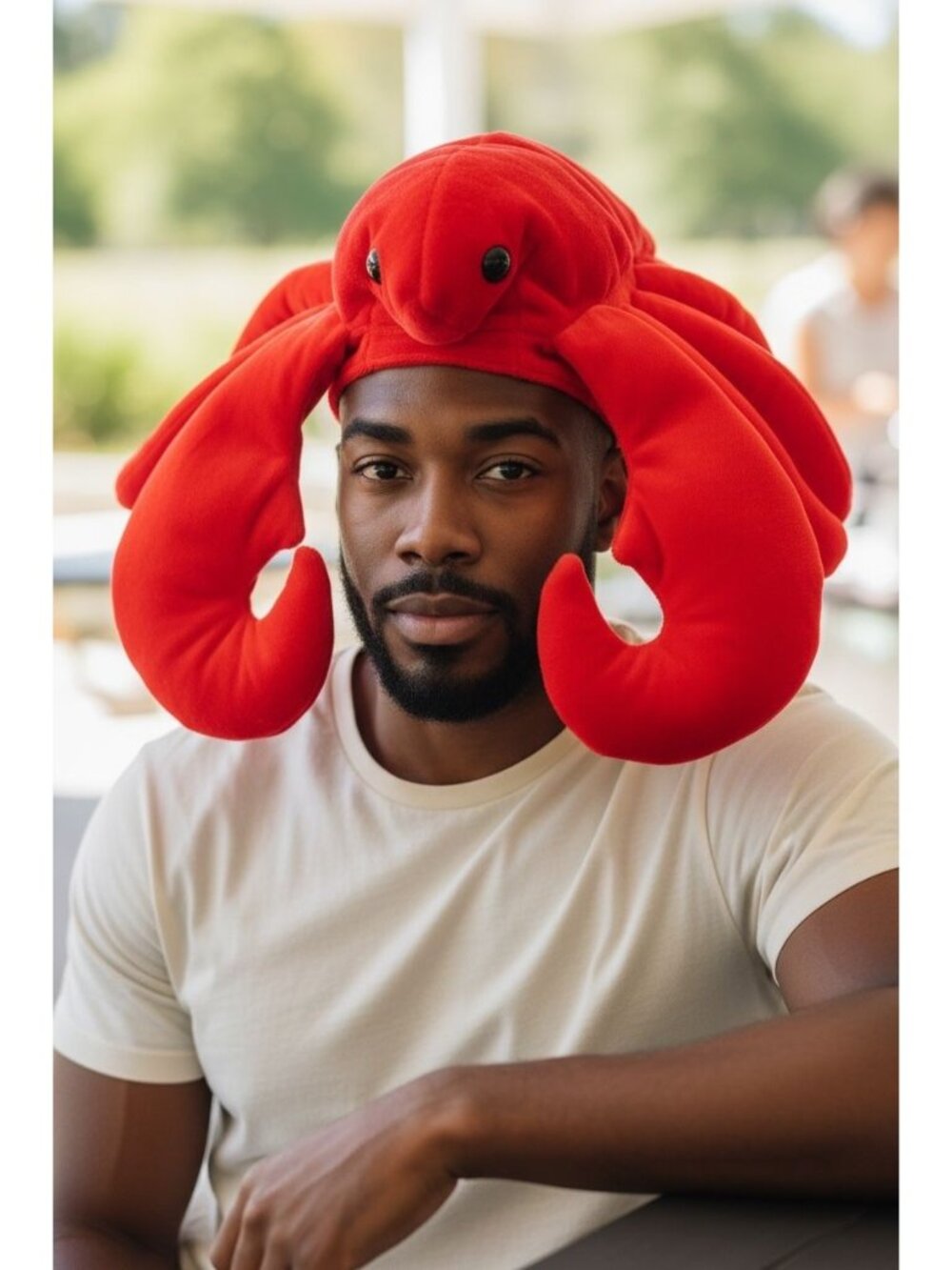 Oversized Plush Lobster Hat Fun & Unique Costume Accessory Halloween Bright Red